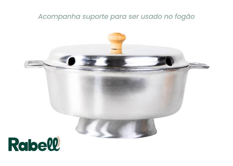 Imagem de Forma bolo para fogão aluminio batido fundido com suporte