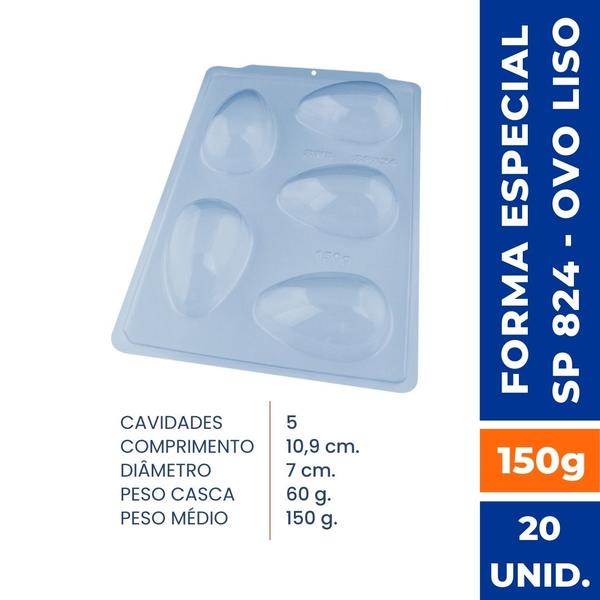 Imagem de Forma BWB Ovo De Páscoa 150g Sp824 Silicone 3 Partes C/ 20 Un.