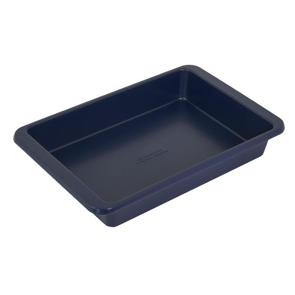 Imagem de Forma de bolo KitchenAid antiaderente em aço aluminizado 23x33cm azul