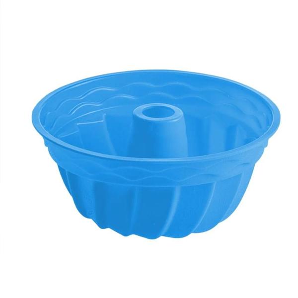 Imagem de Forma de Bolo Pudim Gelatina Silicone Furo Central 