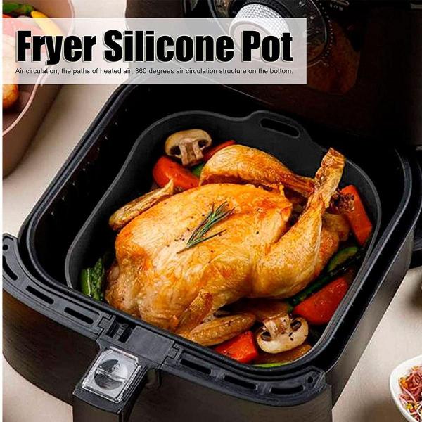 Imagem de Forma De Cozimento Quadrada Para Airfryer Em Silicone 19Cm