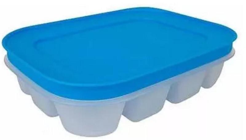 Forma de Gelo 12 Cubos Freezer Line Azul Capri Tupperware Imagem de Forma de Gelo 12 Cubos Freezer Line Azul Capri Tupperware