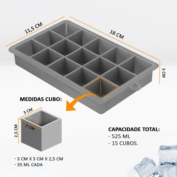 Imagem de Forma De Gelo 15 Cubos Livre De BPA