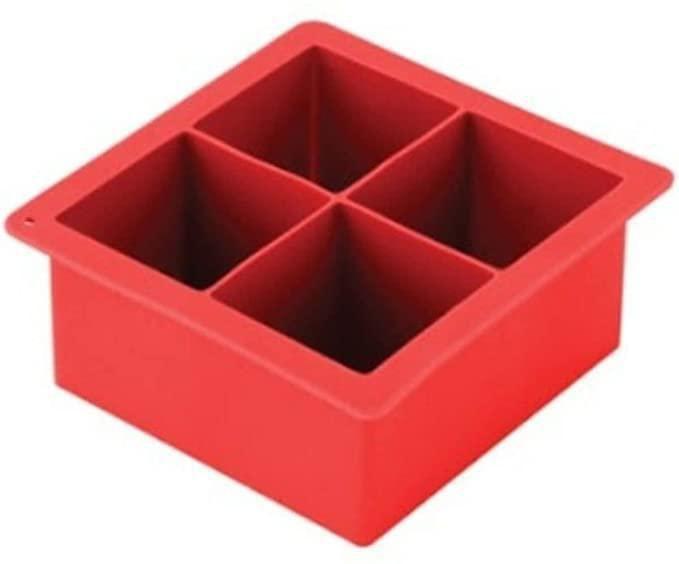 Imagem de Forma De Gelo 4 Cubos Grandes Silicone Bebidas Whisky