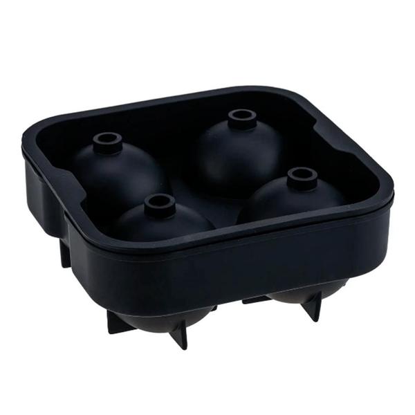 Imagem de Forma De Gelo 4 Esferas De Silicone Preto 45Mm - Weck