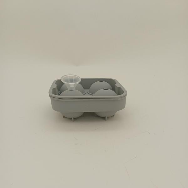 FORMA DE GELO BOLA COM FUNIL SILICONE 5x12x12cm CINZA - NH Imagem de FORMA DE GELO BOLA COM FUNIL SILICONE 5x12x12cm CINZA