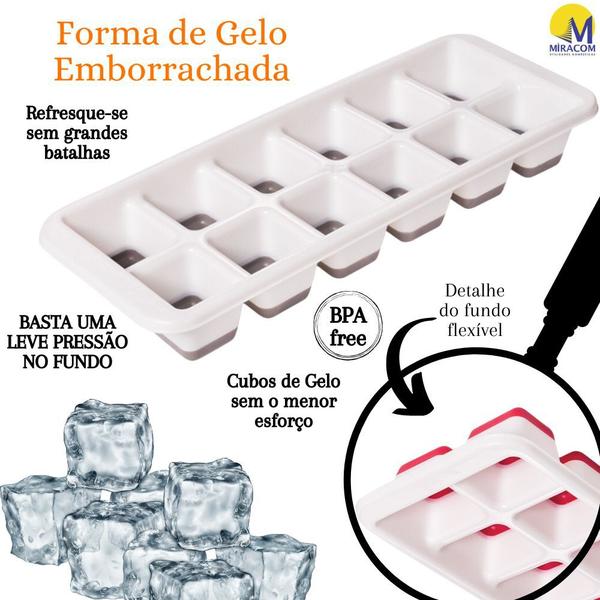 Imagem de Forma de gelo com fundo de borracha com 3 unidades Plasutil ref. 15945