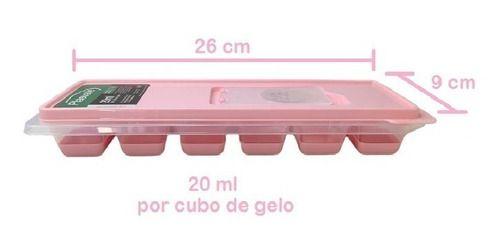 Imagem de Forma De Gelo Com Tampa Fundo De Silicone Prática 26cm