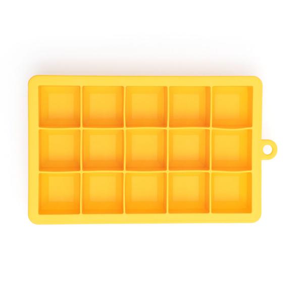 Imagem de Forma de Gelo de Silicone - 15 Cubos Oikos AMARELO