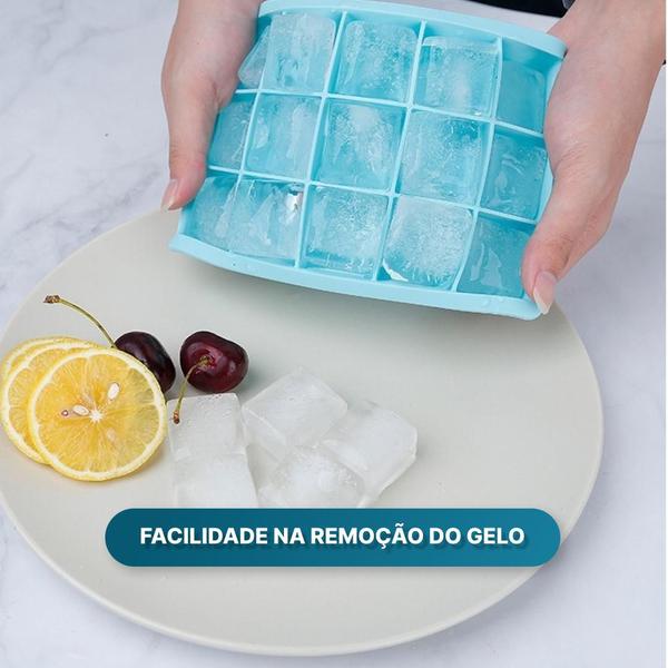 Imagem de Forma De Gelo De Silicone Para Cozinha Papinha 15 Cubos