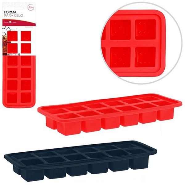 Forma de Gelo em Silicone para Drinks e Bebidas 12 cubos - Art House Imagem de Forma de Gelo em Silicone para Drinks e Bebidas 12 cubos