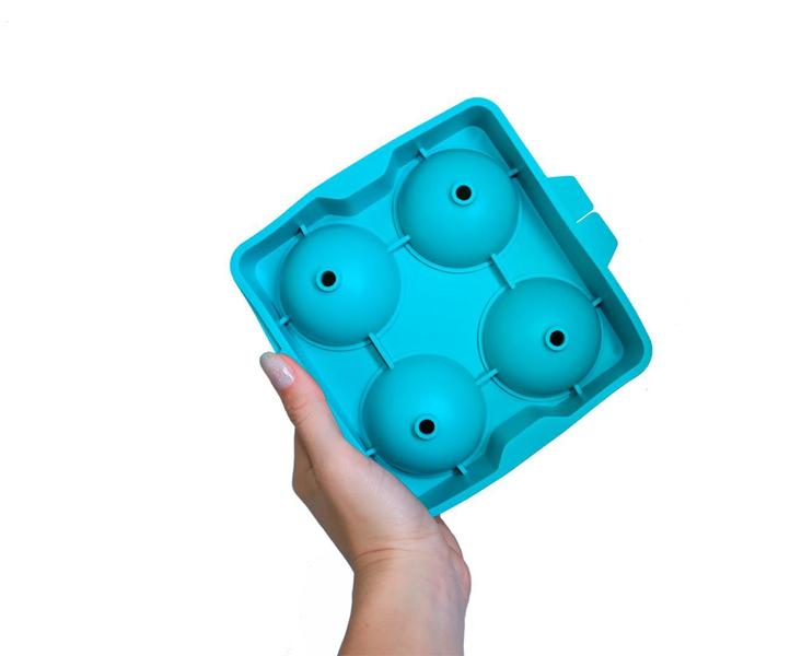 Imagem de Forma de Gelo Esférica com 4 Cavidades - Silicone Grande