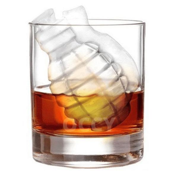 Imagem de Forma De Gelo Granada Silicone Drinks Whisky Molde Bebida 3D