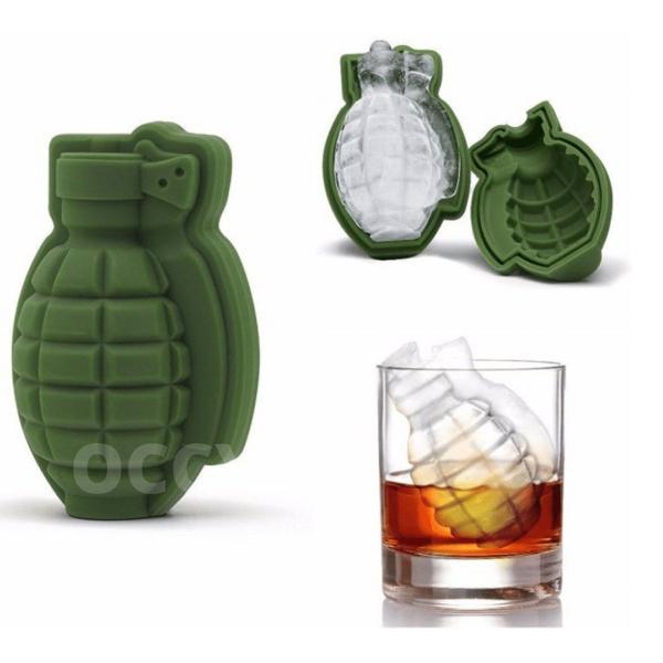 Imagem de Forma De Gelo Granada Silicone Drinks Whisky Molde Bebida 3D