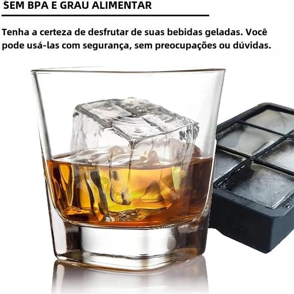 Forma de Gelo para Coquetéis - 6 Grades, Redonda, Quadrada e Bola Imagem de Forma de Gelo para Coquetéis - 6 Grades, Redonda, Quadrada e Bola