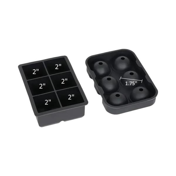 Forma de Gelo para Coquetéis - 6 Grades, Redonda, Quadrada e Bola Imagem de Forma de Gelo para Coquetéis - 6 Grades, Redonda, Quadrada e Bola