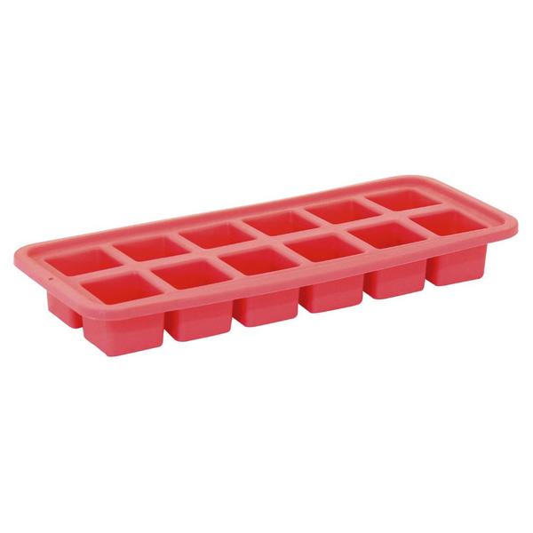 Imagem de Forma de Gelo Quadrada em Silicone Vermelho Mimo Style