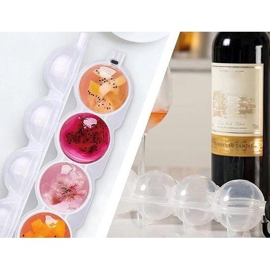 Forma De Gelo Redonda 4 Bolas de Gelo Em Formato De Esfera Para Cocktail whisk gin Reutilizável ice - Art house Imagem de Forma De Gelo Redonda 4 Bolas de Gelo Em Formato De Esfera Para Cocktail whisk gin Reutilizável ice