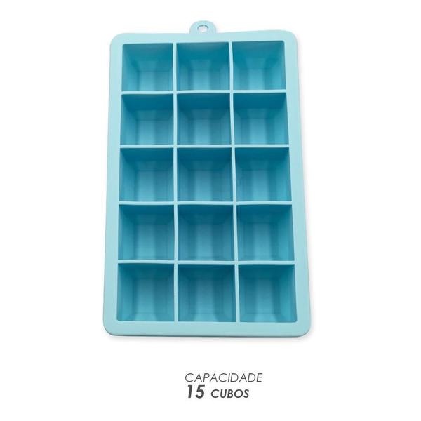 Imagem de Forma De Gelo Retangular 30Ml De Silicone Para 15 Cubos