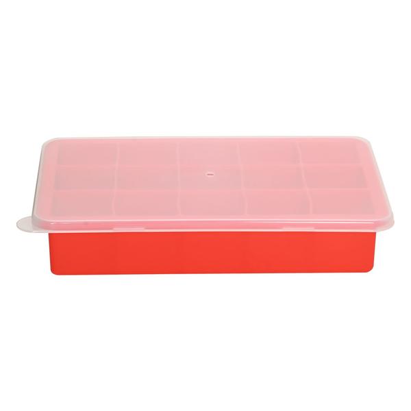 Imagem de Forma de Gelo Silicone Flexivel Com Tampa 15 Cubos Sem BPA 