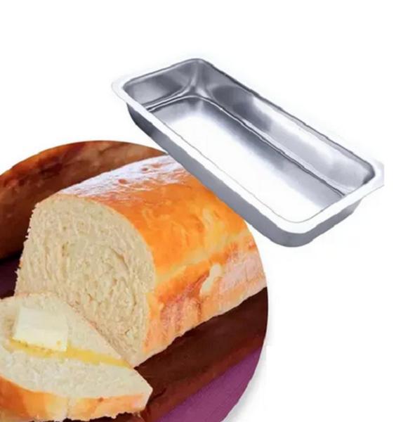 Imagem de Forma de pão caseiro, bolo inglês 3 pçs em alumínio 24/26/31cm