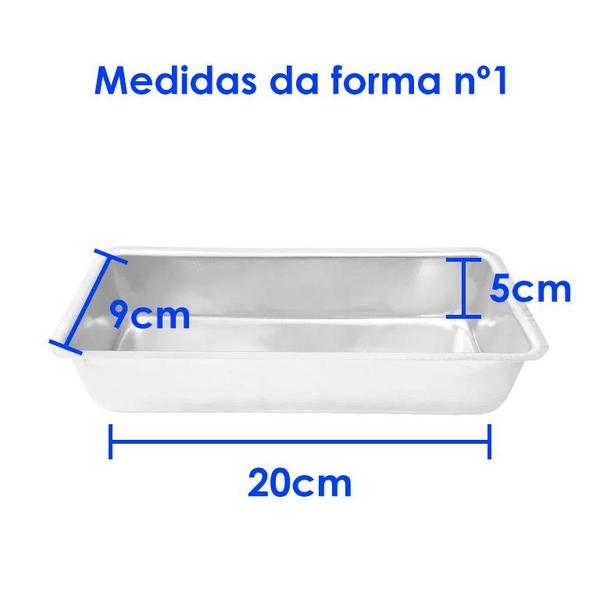 Forma de Pão N1 (Bolo Inglês) 22x11x4,0cm em Alumínio - JJ Cortadores Imagem de Forma de Pão N1 (Bolo Inglês) 22x11x4,0cm em Alumínio