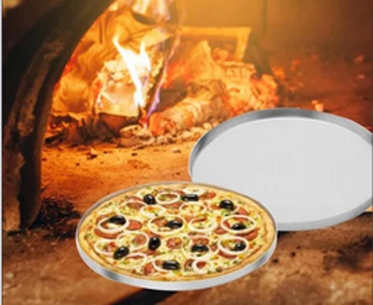 Imagem de Forma de pizza 8 pedaços média alumínio reforçado