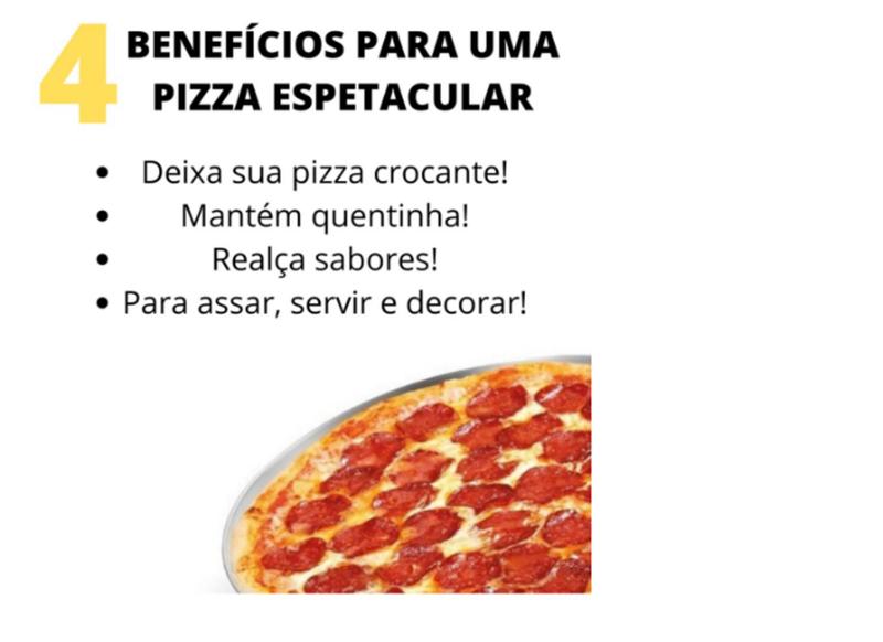 Imagem de Forma De Pizza Assadeira Tabuleiro Bandeja Redonda Alumínio Polido Grosso N 27