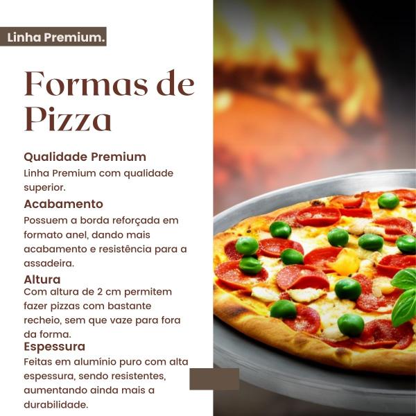 Imagem de Forma de Pizza Pequena 16 cm com Bordas Reforçadas Alumínio Polido