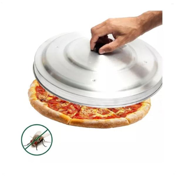 Imagem de Forma De Pizza + Tampa Abafador Em Aluminio 35cm