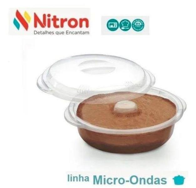 Imagem de Forma De Pudim Com Tampa Para Microondas Nitron Livre Bpa