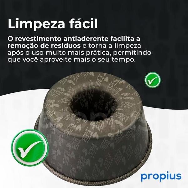 Imagem de Forma de Pudim Redonda 18cm Antiaderente Durável Resistente Assadeira Bolo Torta Com Furo Ergonômica Cozinha Doméstico