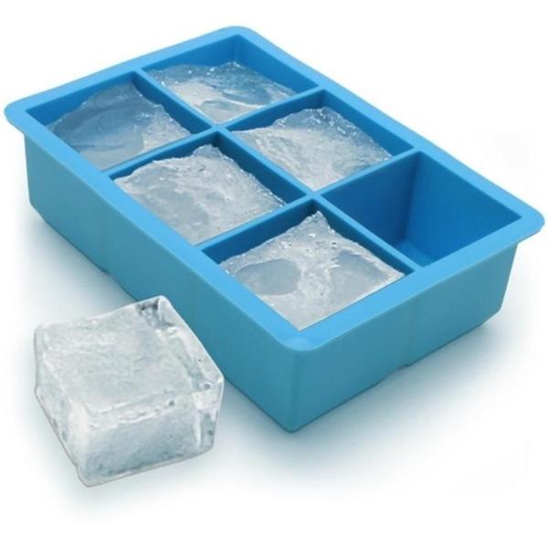 Imagem de Forma de Silicone 6 Cubos Gelo Cubo Grande Drink Whisky Sopa