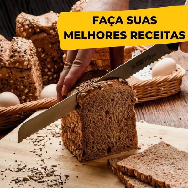 Imagem de Forma de Silicone Assadeira Retangular Antiaderente para Pães Bolos Tortas Cozinha 24x6x13cm Vermelha