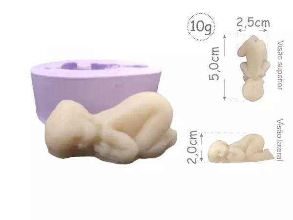 Imagem de Forma de Silicone Bebe recém nascido ib-021 (Molde de Silicone para Sabonete)