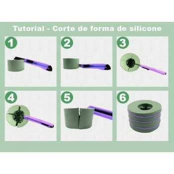 Forma de Silicone - Bola Rattan - Decore Artesanatos SP Imagem de Forma de Silicone - Bola Rattan