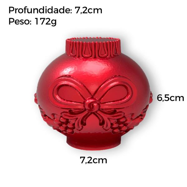 Imagem de Forma de Silicone Enfeite Bola de Natal Laços