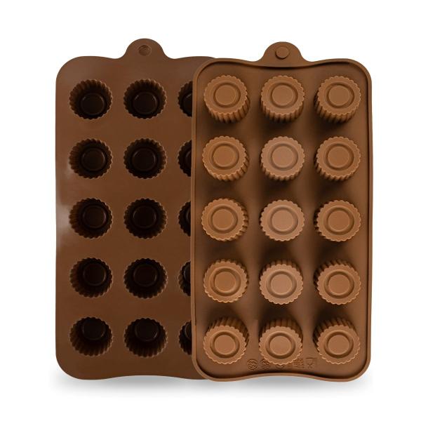 Imagem de Forma de Silicone Flexível Bombom Chocolate Redondo Confeitaria Gelatina Gelo Molde Velas Artesanato Cozinha Multiuso