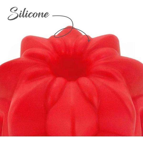 Imagem de Forma De Silicone Flor 24Cm Sn20276 Mimo Style Unic Vermelho