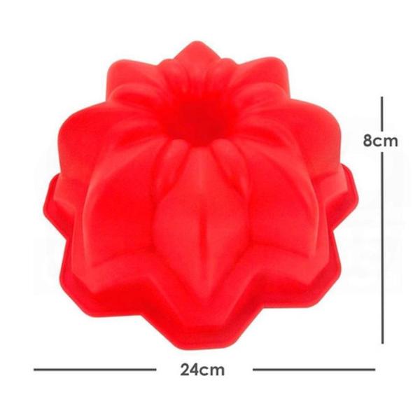 Imagem de Forma De Silicone Flor 24Cm Sn20276 Mimo Style Unic Vermelho