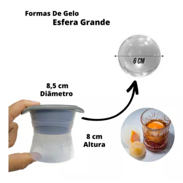 Imagem de Forma De Silicone Gelo Esfera Bola Grande Bar Whisky Top