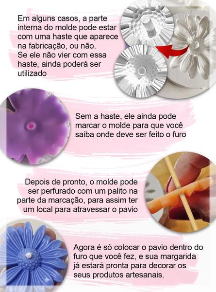 Imagem de Forma de Silicone Margarida Com Furo