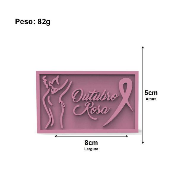 Imagem de Forma de Silicone Outubro Rosa Retangular Ib-082