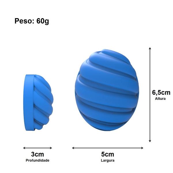 Imagem de Forma de Silicone Ovo da Páscoa Ondulado Ib-1834 (Molde de Silicone para Sabonete)