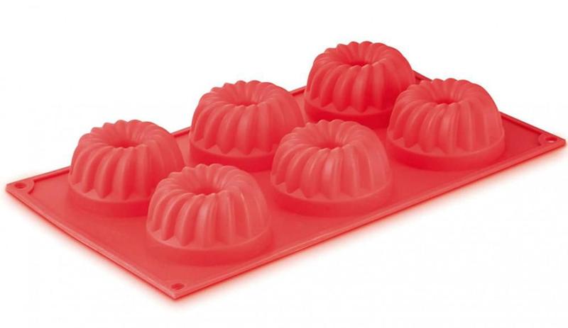 Imagem de Forma De Silicone Para 6 Flans Mimo Style Vermelho