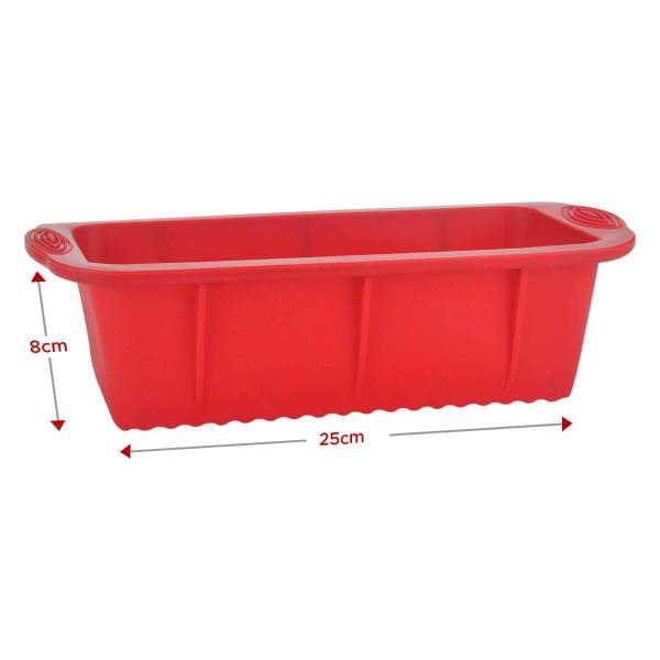 Imagem de Forma De Silicone para Bolo Inglês Pão Fs01 Vermelho