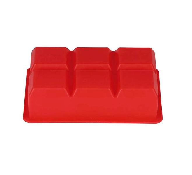 Imagem de Forma De Silicone Para Gelo 6 Cubos Vermelho - Mor