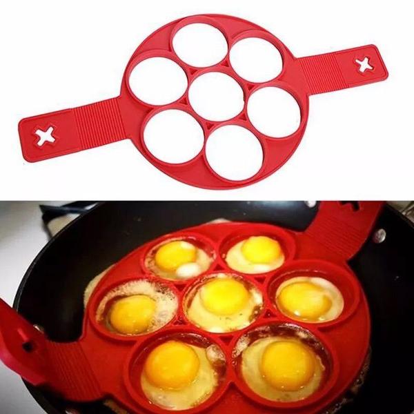 Forma de Silicone Para Panquecas Ovos Antiaderente - shop mix Imagem de Forma de Silicone Para Panquecas Ovos Antiaderente