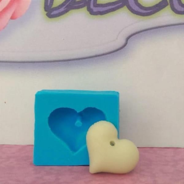 Forma de Silicone - Pingente Coração - Decore Artesanatos SP Imagem de Forma de Silicone - Pingente Coração