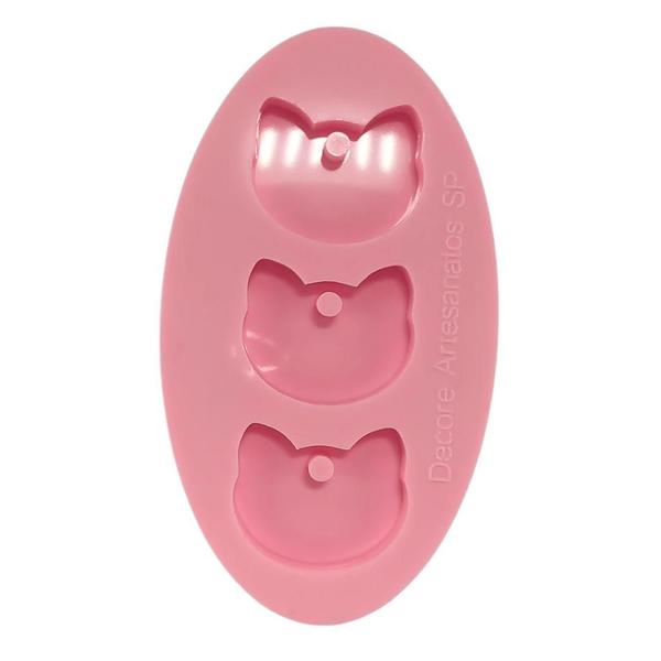 Imagem de Forma de Silicone - Pingente Gato P 3 cav